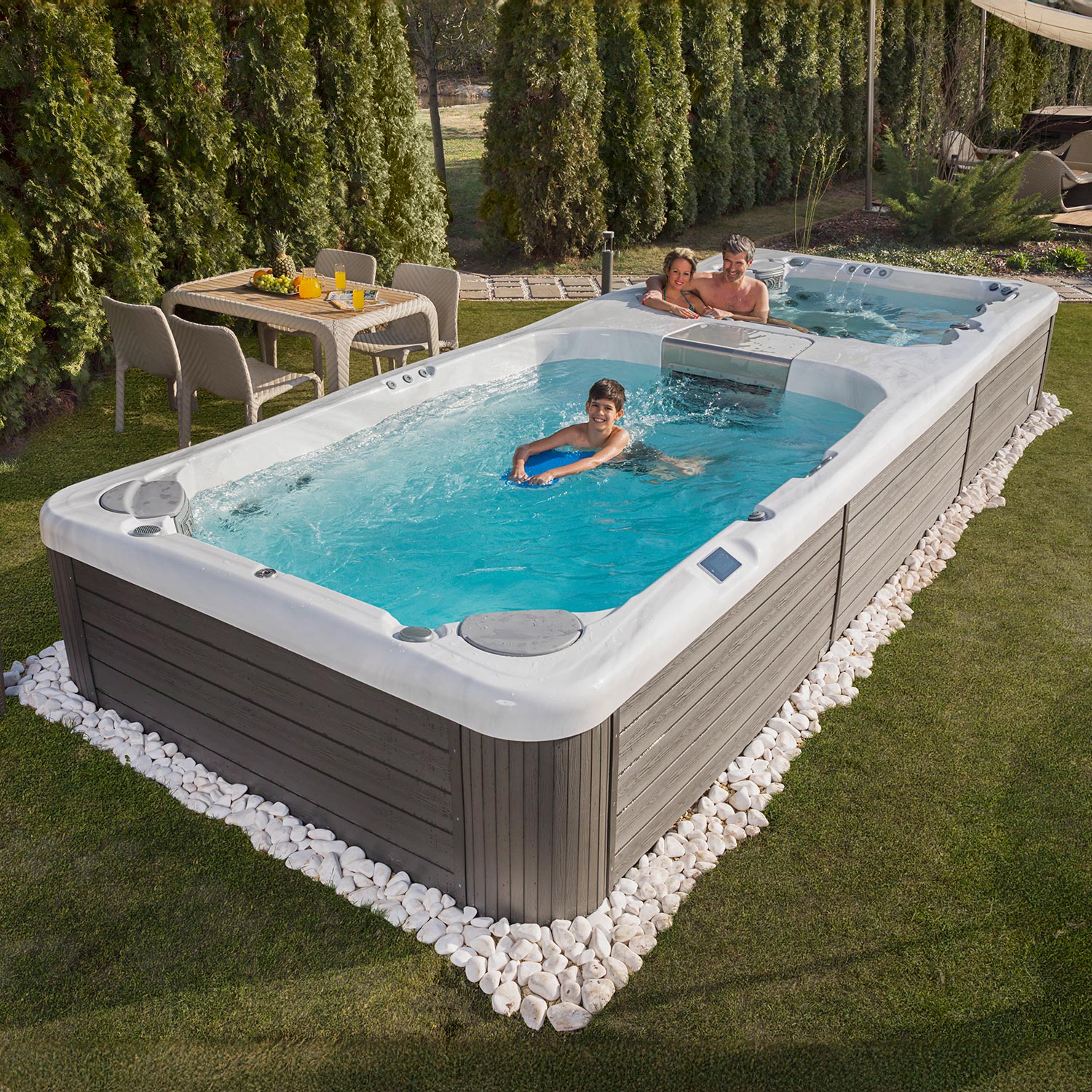 Rio grande semi inground swimspa lifestyle4