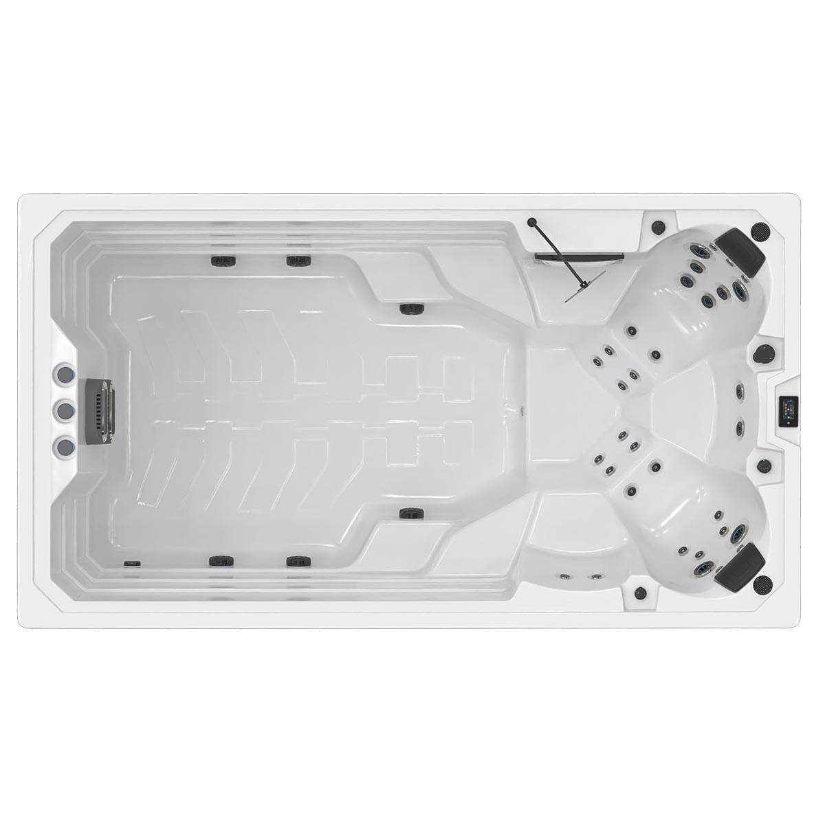 Elba Premium, spa de nage de luxe 5 places avec zone de nage et hydromassage